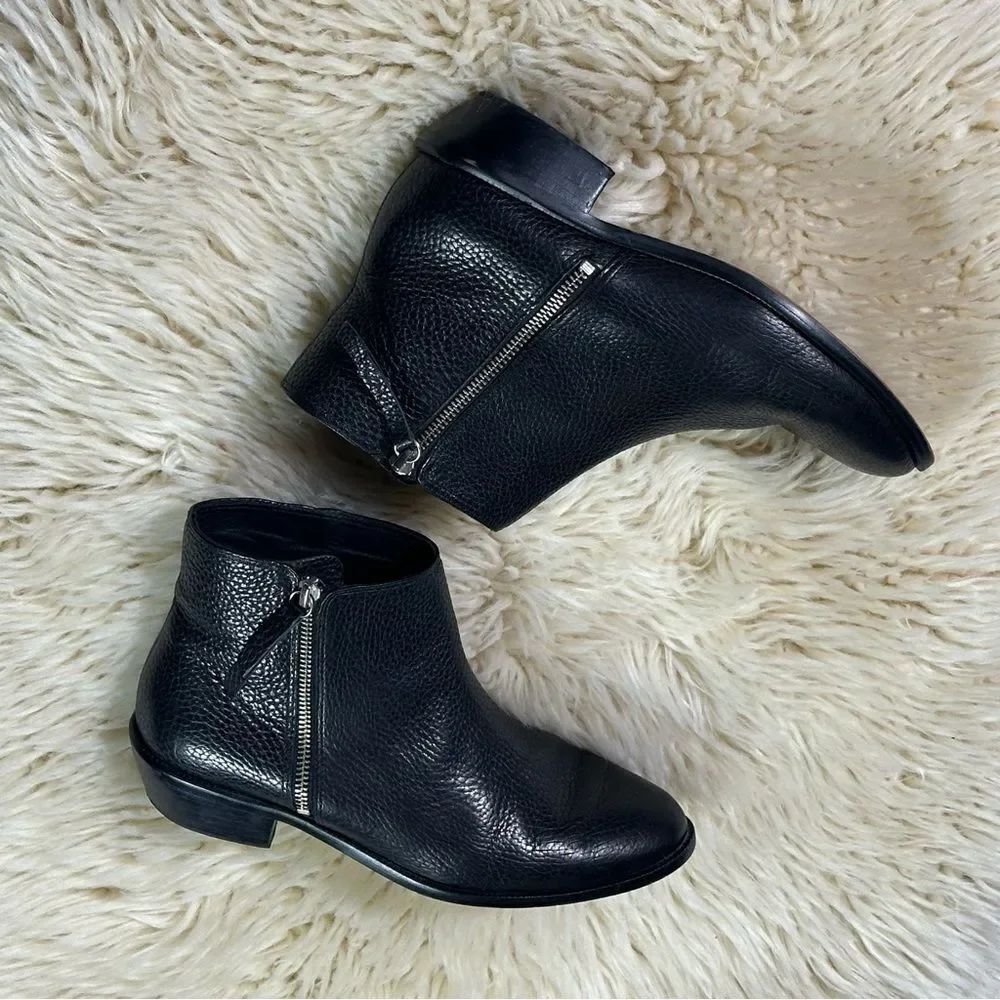 J. Crew Frankie Tumbled Black Leather
Booties